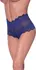 Magic Silk Exposed Lace Boy Short L/XL Blueberry | Split Seam Design