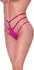 Magic Silk Exposed Strappy Lace Panty S/M Raspberry - Multi-Strap Design