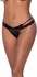 Magic Silk Exposed Cross Strap Cheeky Thong L/XL Black Lace Detail
