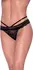 Magic Silk Cheeky Panty S/M Black - Cross-Strap Lace Design