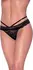 Magic Silk Exposed Cheeky Panty L/XL Black - Cross-Strap Lace Design