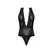 Magic Silk Deep Look Halter Teddy L/XL Black - Elegant Plunge Design