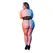 Magic Silk Deep Look Halter Teddy 2X Black - Elegant Plunge Bodysuit