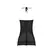 Magic Silk Exposed Chemise & Mesh G-String Set 2X Black Elegant Lace