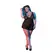 Magic Silk Exposed Babydoll Set 2X Crni sa Podesivim V-Leđima