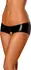 Magic Silk Panty Split Back Shorts L/XL Crni Wet-Look Satenska Mašna