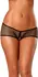 Magic Silk Panty Split Back Boyshort S/M Black - Fishnet Design