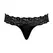 Male Power Micro Thong S/M Crna Čipkasta Mreža - Udoban Struk