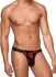 Male Power Microstring L/XL Intimate Thong Black Comfort Fit
