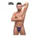 Male Power Diamond Mesh Adjustable Strap Navy One Size