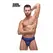 Male Power Diamond Mesh Bong Thong L/XL Navy - Breathable Comfort Fit