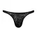 Male Power Stretch Lace Comfort Thong L/XL Black