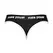 Male Power Helmet Thong S/M Black - Padded Pouch & Satin Waistband