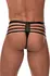 Male Power Cage Matte Thong S/M Black - Strappy Comfort Design