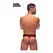 Male Power Panel Thong S/M Crna/Crvena Retro Sport Dizajn