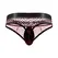 Male Power Cock Pit Net Thong S/M Burgundy with Removable Pouch
