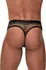 Male Power Cock Pit Net Thong S/M Black with Detachable Pouch