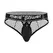 Male Power Cock Pit Net Thong with Detachable Pouch L/XL Black