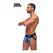 Male Power Panel Jock L/XL Black/Blue Athletic Support Briefs