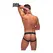 Male Power Panel Jock L/XL Black/Blue Athletic Support Briefs