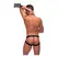 Male Power Retro Sport Panel Jock S/M Black Red Athletic Design