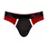 Male Power Retro Sport Panel Jock S/M Black Red Athletic Design