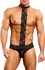 Male Power Scandal-Lace Choker Thong S/M Black - Mesh & Lace Waistband