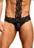 Male Power Scandal-Lace Choker Thong S/M Black - Mesh & Lace Waistband