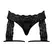 Male Power Scandal-Lace Garter Shorts L/XL Crna - Mreža i čipka dizajn