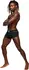 Male Power Modal Rib Pouch Short M Black - Mid-Thigh Comfort Fit