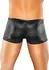 Male Power Lo Rise Satin Short S Black - Comfort Fit Pouch