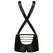 Male Power Cage Matte Singlet S/M Black - Strapped Back Design
