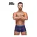 Male Power Diamond Mesh Mini Short M Navy - Breathable Athletic Fit