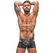 Male Power Check'd Mate Shorts L Black - Cutout Design, Sheer Pattern