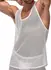 Male Power Stretch Net Tank Top L/XL White - Racerback Mesh Design