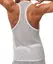 Male Power Stretch Net Tank Top L/XL White - Racerback Mesh Design