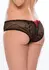 Mika Hip-Slung Gaćice Zlatni Rajsferšlus Crveni Resa One Size - Klasični Hot Pants Stil