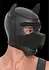 OUCH! Neoprene Puppy Play Mask Black - Adjustable Detachable Muzzle