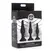 XR Brands Triple Spire Silikonski Trening Set 3-Delni Crni Suženi Dizajn