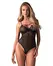 Obsessive Novenes Transparentni Bodysuit M/L Crna-Roze Podesiv