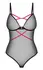 Obsessive Novenes Transparentni Bodysuit M/L Crna-Roze Podesiv