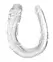King Cock Clear Medium Double Trouble - Transparentni Fleksibilni Model 33 cm