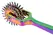 Fetish Collection Rainbow Trostruki Točkić Metalni Senzorni Alat 18.5 cm