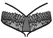 Obsessive Donarella Briefs XS/S Black Embroidered Crotchless Design