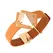 LOCKINK Posture Collar Brown - Leather Neck Restraint with Gold Accents