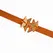 LOCKINK Posture Collar Brown - Leather Neck Restraint with Gold Accents