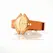 LOCKINK Posture Collar Brown - Leather Neck Restraint with Gold Accents
