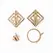 LOCKINK Gold Adjustable Nipple Clamps with Decorative Pendant