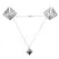 LOCKINK Adjustable Nipple Clamps with Decorative Pendant Grey Metal