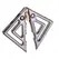 LOCKINK Adjustable Nipple Clamps with Decorative Pendant Grey Metal